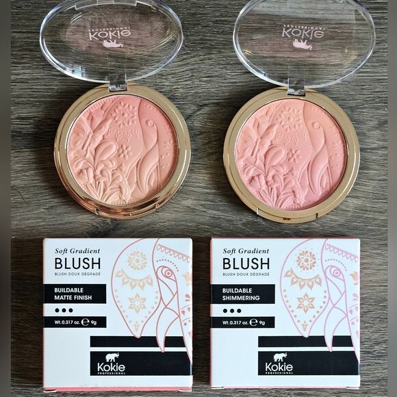 Kokie Soft Gradient Blush Duo in Cheeky Matte & Sweetheart Shimmer NEW - Picture 7 of 10